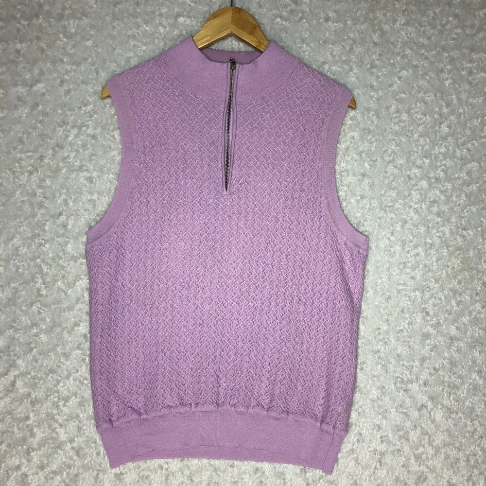 Martin‎ Timeless as the Game Women's 100% Alpaca Sleeveless Quarter Zip Size XL